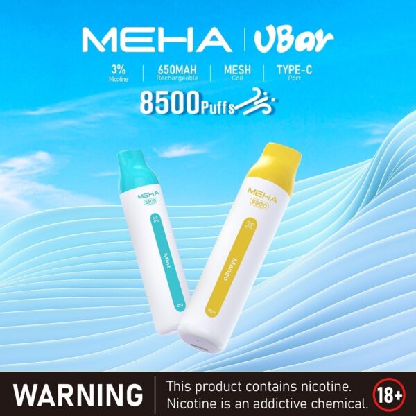 MEHA魅嗨8500口🔥本月新品上市💨超強續航可充電拋棄式！買十再送一💥